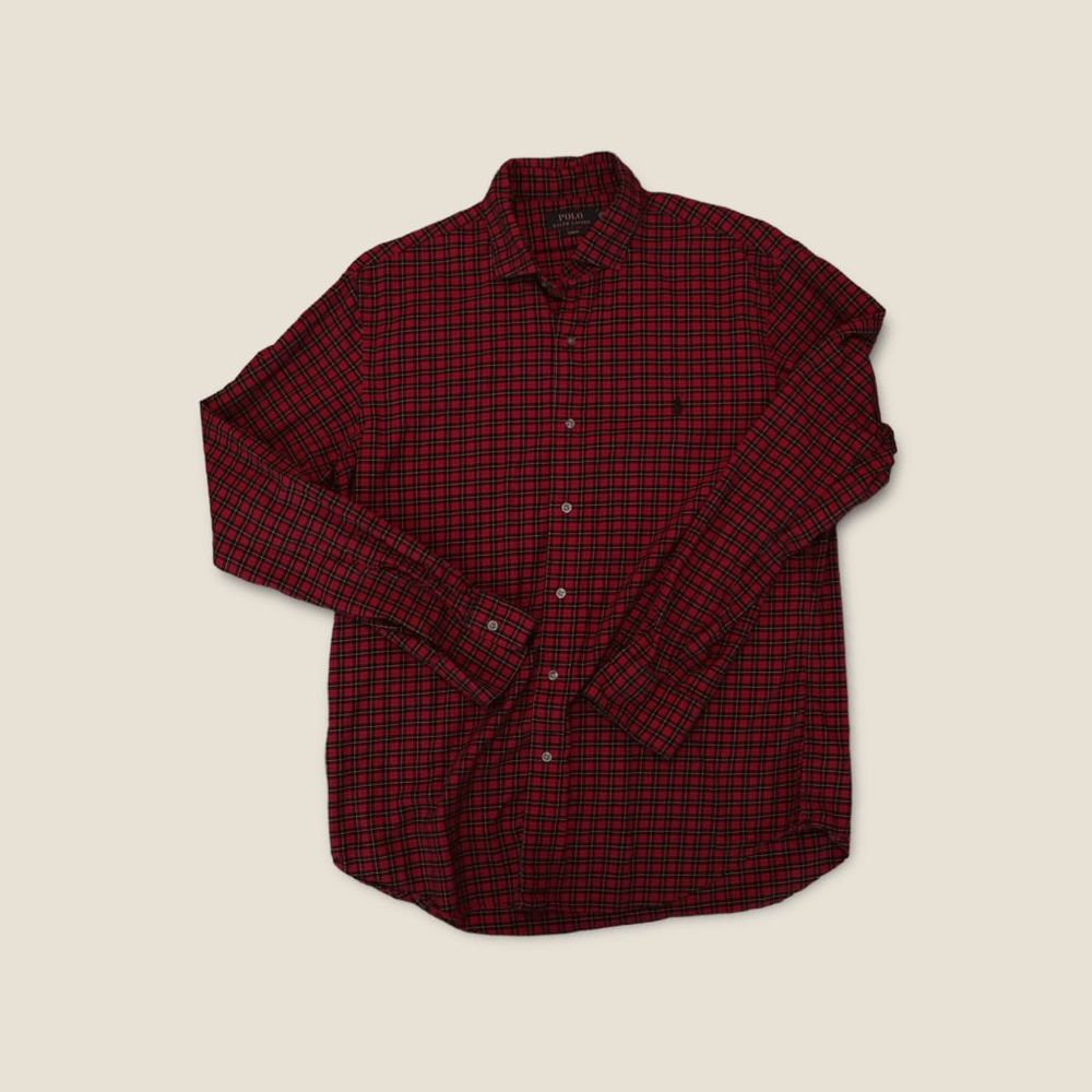 Polo Ralph Lauren Plaid Flannel Red/Black Xl Gem